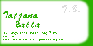 tatjana balla business card